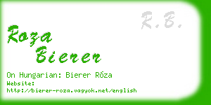 roza bierer business card